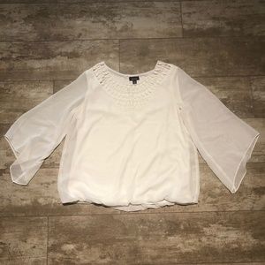 White Dress Blouse, size XL